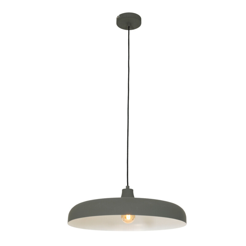 Lámpara colgante retro de metal gris Steinhauer Krisip - Imagen 10