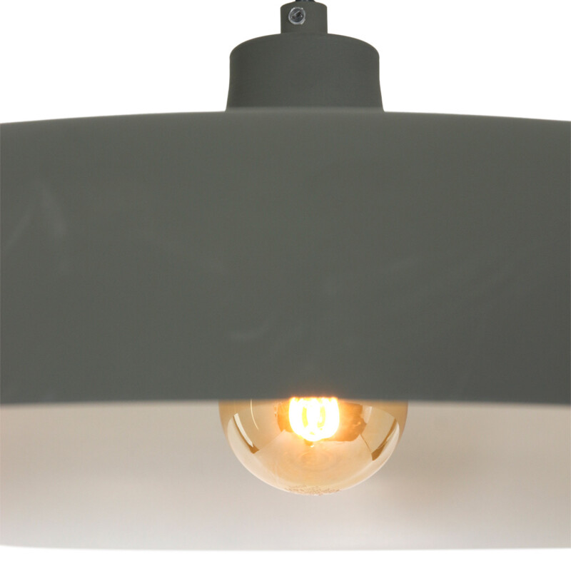 Lámpara colgante retro de metal gris Steinhauer Krisip - Imagen 3
