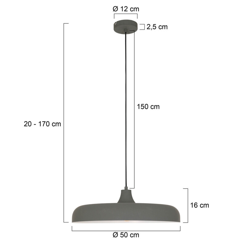 Lámpara colgante retro de metal gris Steinhauer Krisip - Imagen 6
