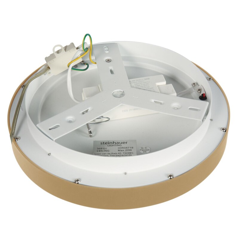 Lámpara de Techo LED Dorada Minimalista Redonda Steinhauer Ringlede dorado y blanco - Imagen 11