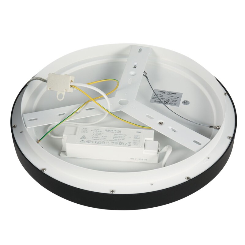 Lámpara de Techo LED Redonda Negra Moderna Steinhauer Ringlede blanco y negro - Imagen 11