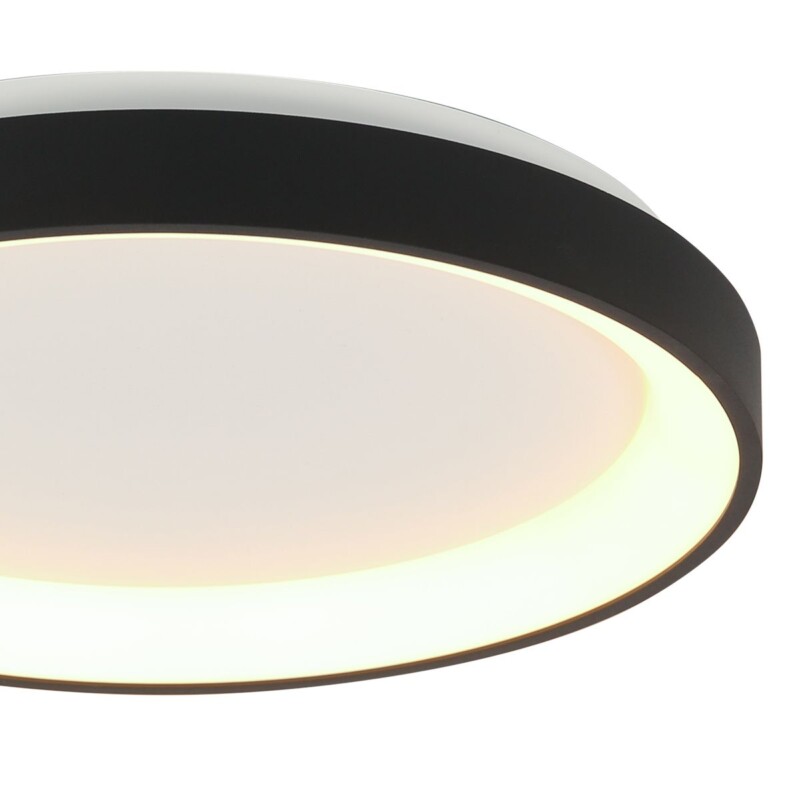 Lámpara de Techo LED Redonda Negra Moderna Steinhauer Ringlede blanco y negro - Imagen 4