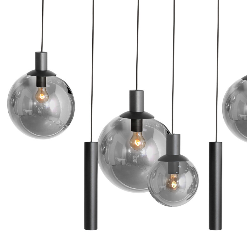 lampara-de-techo-negra-con-seis-bombillas-redondas-de-estilo-moderno-steinhauer-bollique-vidrioahumado-y-negro-3798zw-3
