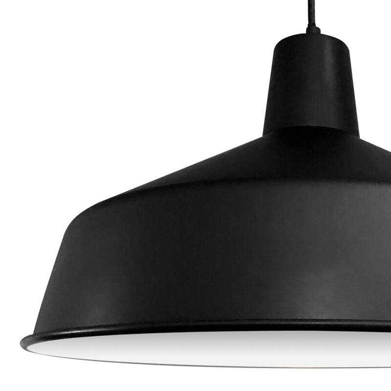 Lámpara colgante de metal negro industrial Mexlite Blackmoon - Imagen 10