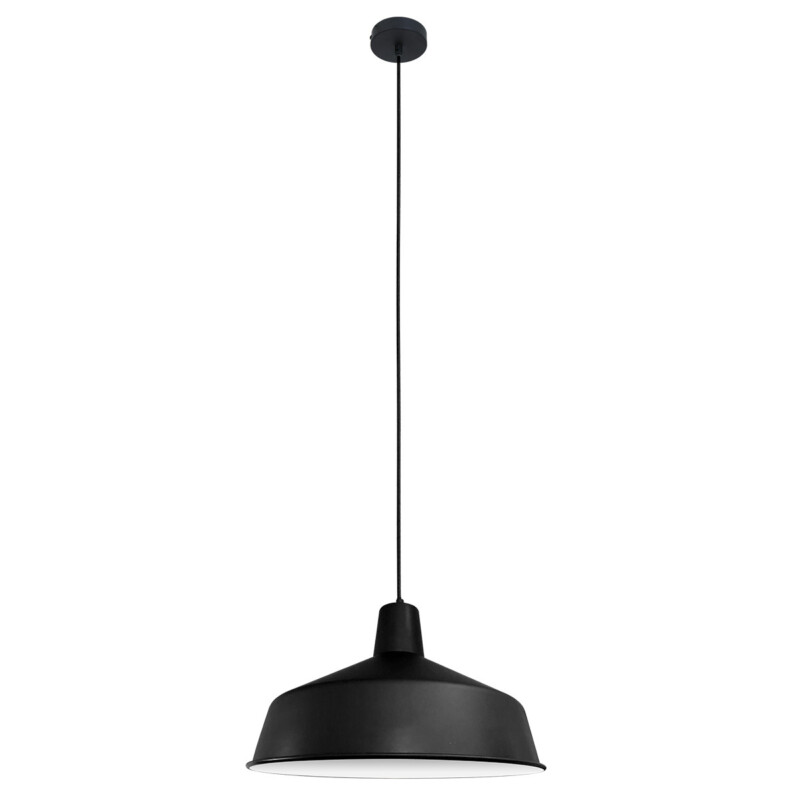 Lámpara colgante de metal negro industrial Mexlite Blackmoon - Imagen 11
