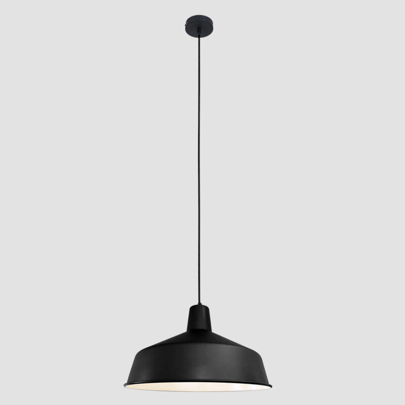 Lámpara colgante de metal negro industrial Mexlite Blackmoon - Imagen 12