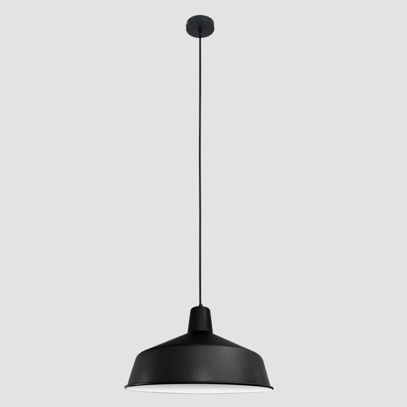 Lámpara colgante de metal negro industrial Mexlite Blackmoon - Imagen 13