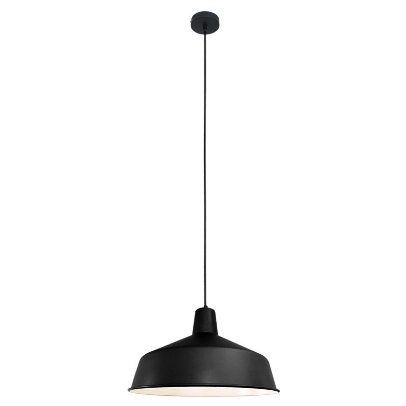 Lámpara colgante de metal negro industrial Mexlite Blackmoon - Imagen 2