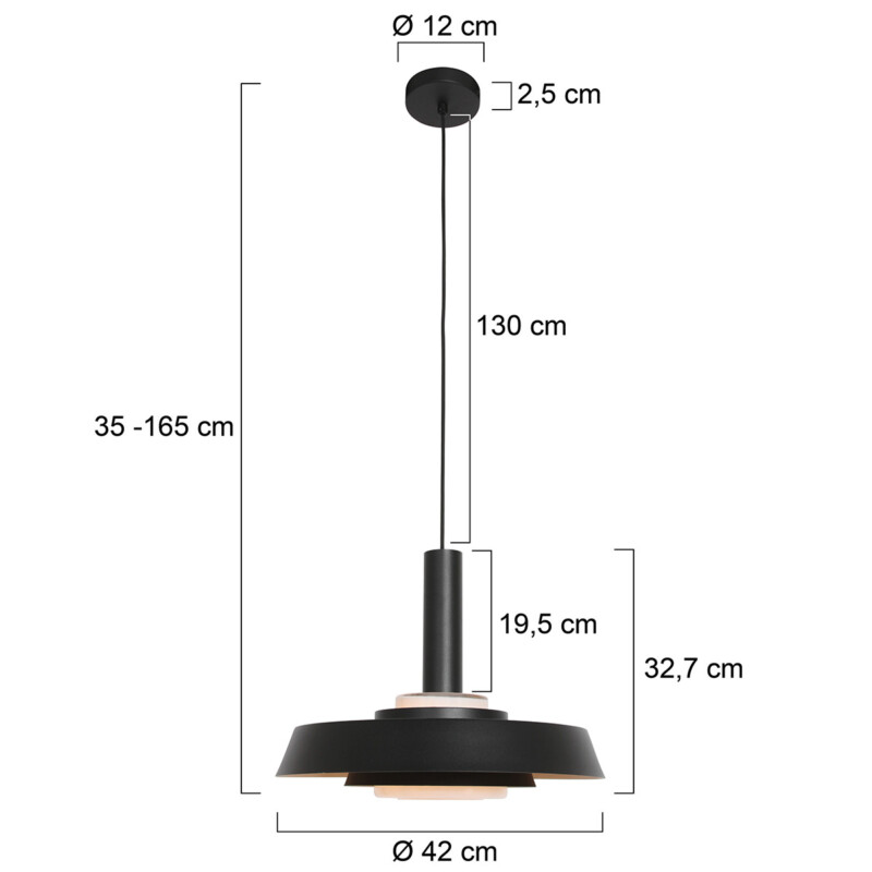 Lámpara de techo retro negra Anne Lighting Flinter - Imagen 6