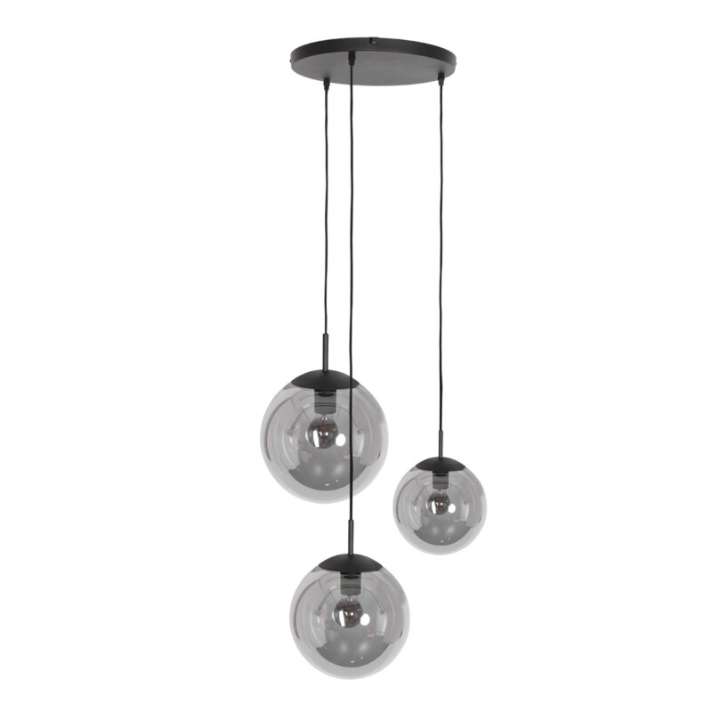 Lámpara de tres luces cristal ahumado Steinhauer Bollique - Imagen 10