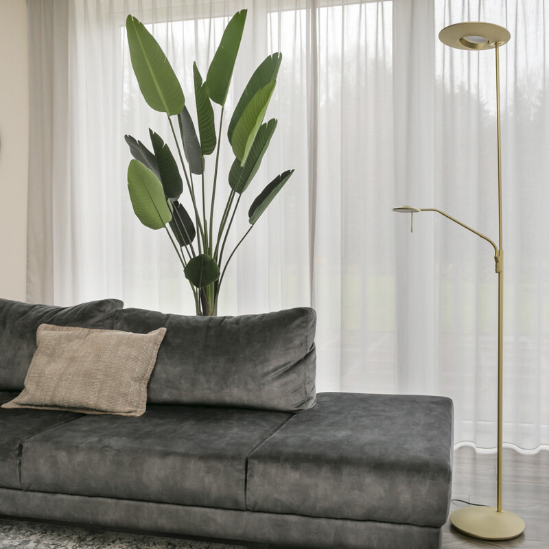 Lámpara dorada luz giratoria Steinhauer Zenith led latón y blanco - Imagen 18