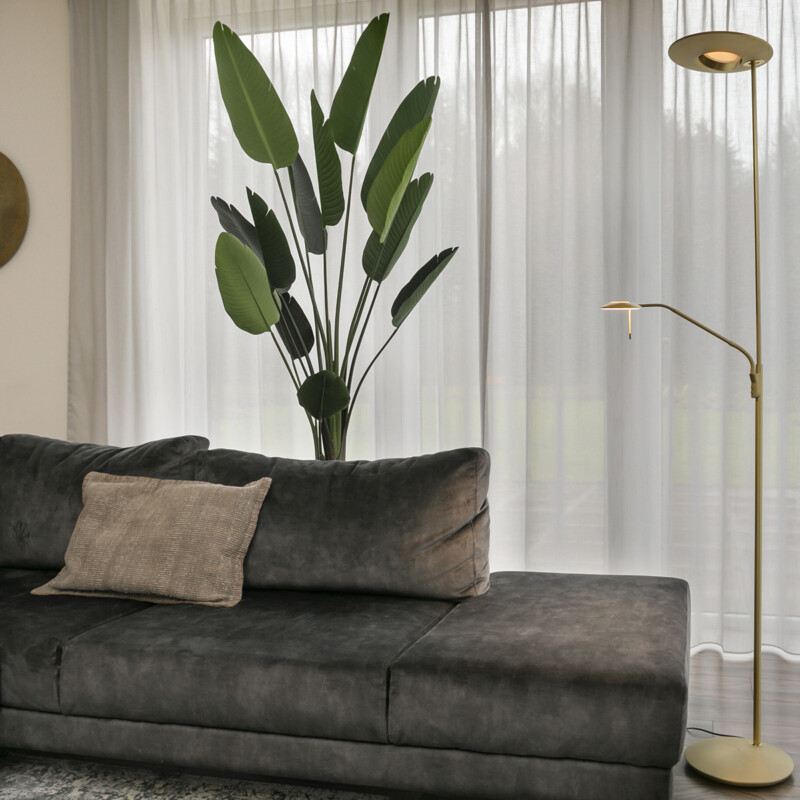 Lámpara dorada luz giratoria Steinhauer Zenith led latón y blanco - Imagen 4