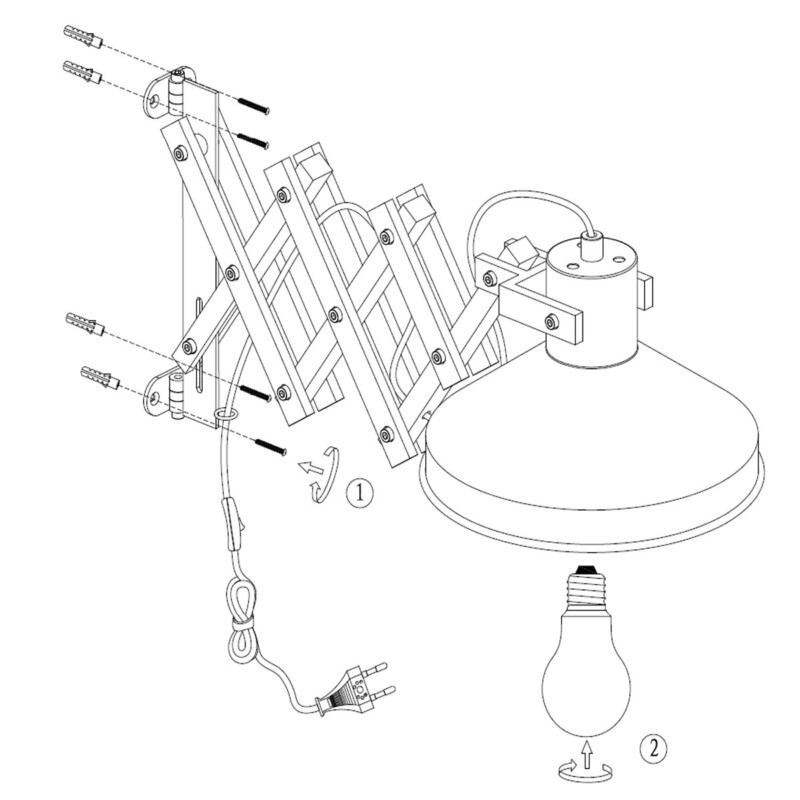 Aplique de pared escandinava de metal y madera natural Anne Light & Home Woody - Imagen 10