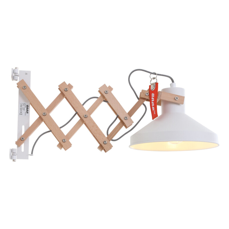 Aplique de pared escandinava de metal y madera natural Anne Light & Home Woody - Imagen 2