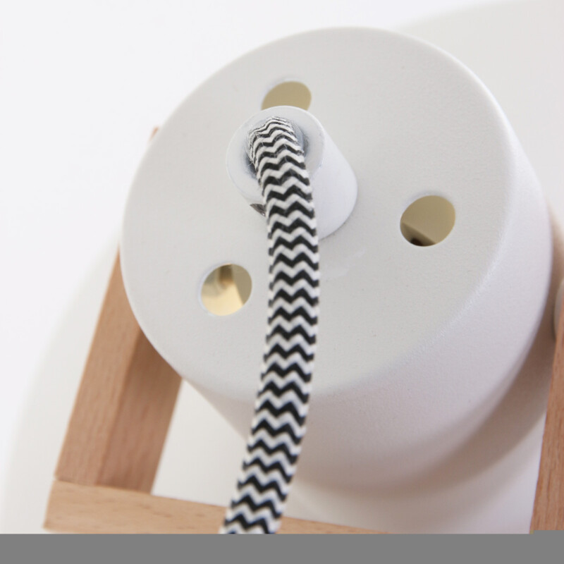 Aplique de pared escandinava de metal y madera natural Anne Light & Home Woody - Imagen 6