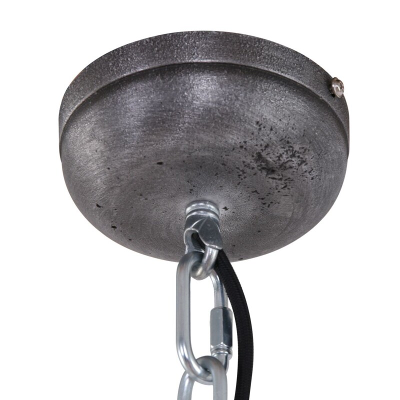 Lámpara colgante industrial de vidrio y metal negro Steinhauer Bikkel - Imagen 10