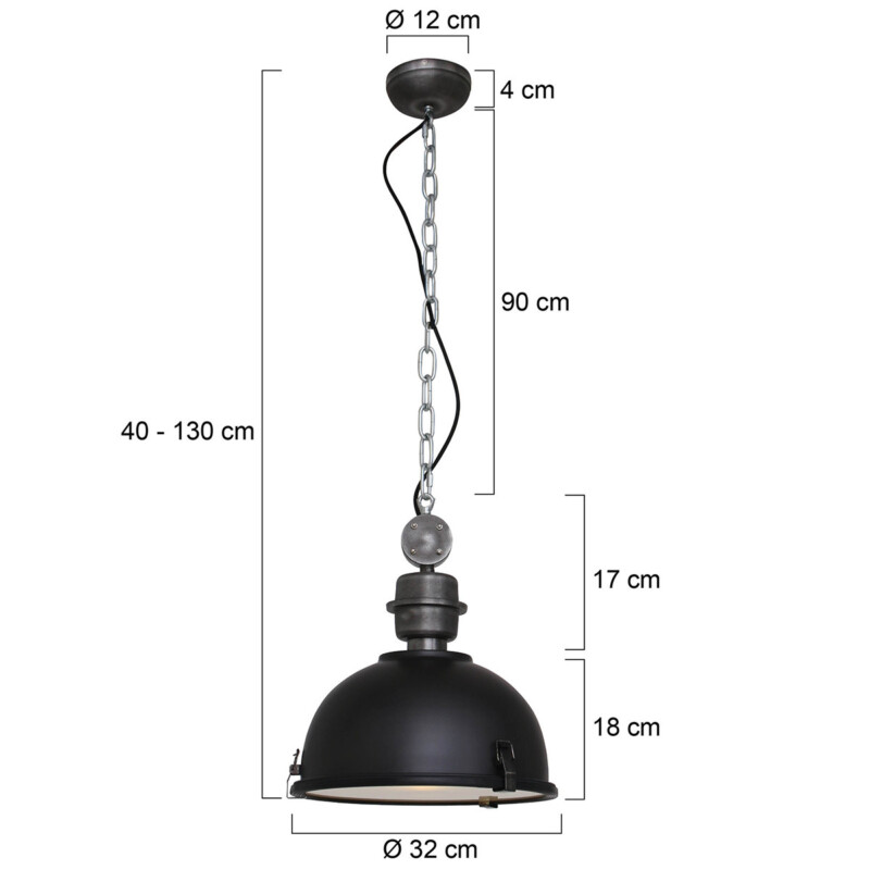 Lámpara colgante industrial resistente Steinhauer Bikkel - Imagen 6