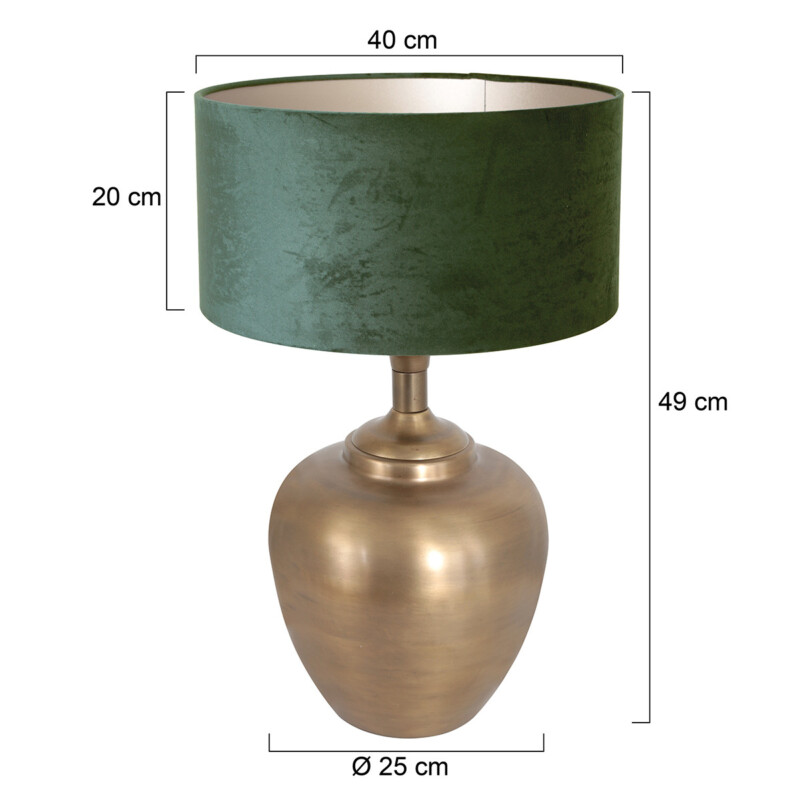 Lámpara jarrón bronce y verde Steinhauer Brass - Imagen 6