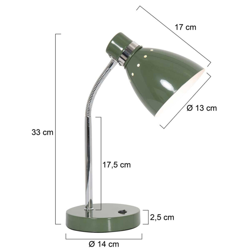 Lámpara mesa regulable Steinhauer Spring verde - Imagen 6