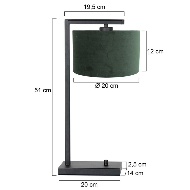 Lámpara moderna con pantalla verde Steinhauer Stang - Imagen 7