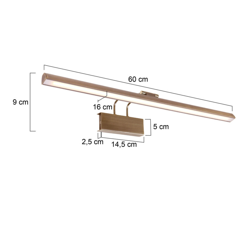 Lámpara para cuadros bronce Steinhauer Litho LED - Imagen 6