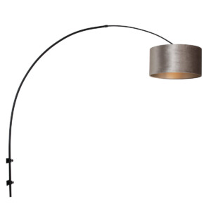 lampara-pared-con-pantalla-steinhauer-sparkled-light-plateado-y-negro-8140zw-2
