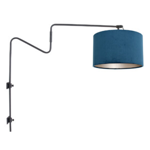 lampara-pared-pantalla-azul-steinhauer-linstrøm-azul-y-negro-3727zw