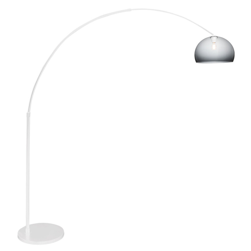 Lámpara pie cristal gris Steinhauer Sparkled light vidrioahumado y blanco - Imagen 2