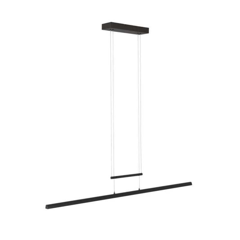 Lámpara colgante minimalista negra con placa de vidrio Steinhauer Profilo - Imagen 10