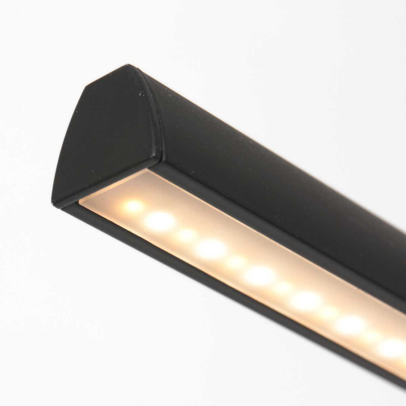 Lámpara colgante minimalista negra con placa de vidrio Steinhauer Profilo - Imagen 11