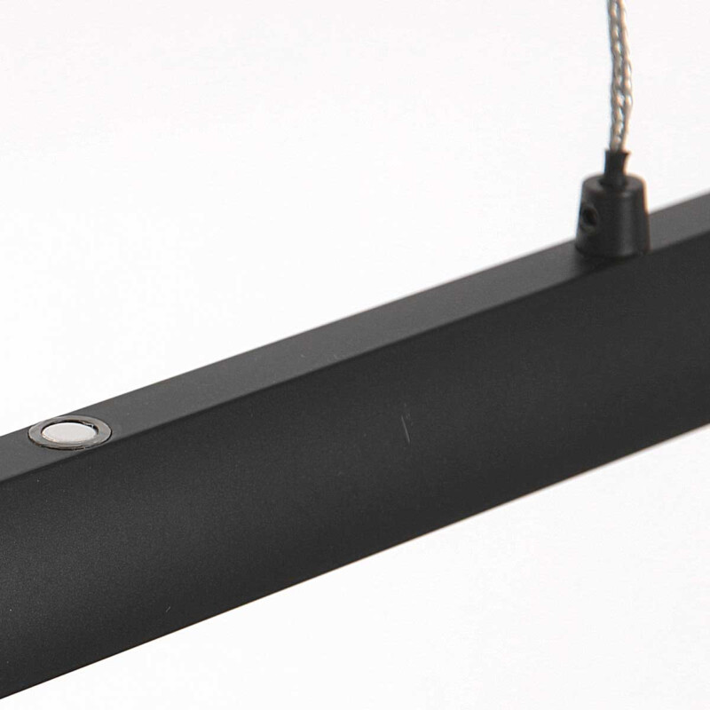 Lámpara colgante minimalista negra con placa de vidrio Steinhauer Profilo - Imagen 14