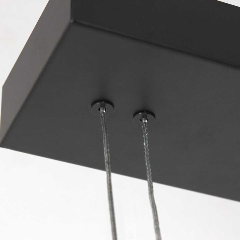 Lámpara colgante minimalista negra con placa de vidrio Steinhauer Profilo - Imagen 15