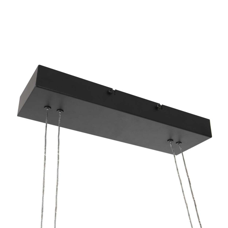 Lámpara colgante minimalista negra con placa de vidrio Steinhauer Profilo - Imagen 5