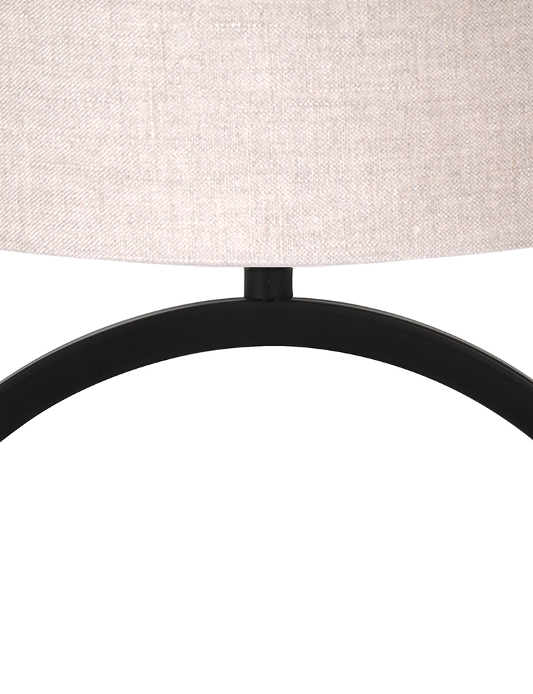 Lámpara redonda de lino beige Light & Living Liva - Imagen 2