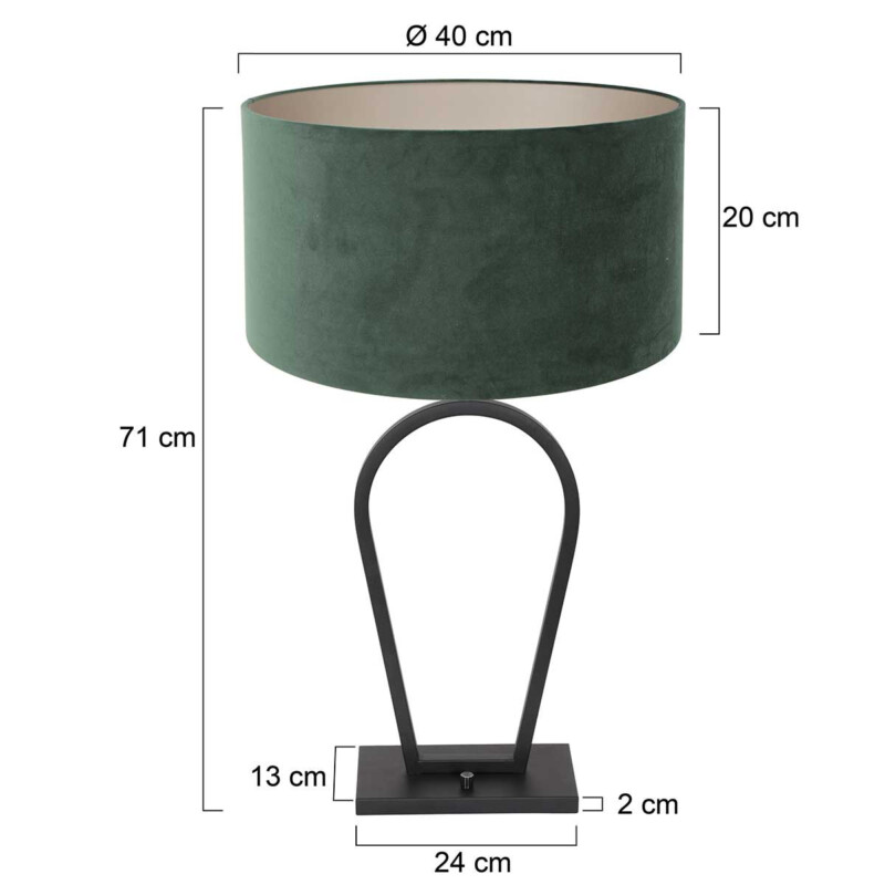 Lámpara de mesa negra de metal de moda Steinhauer Stang - Imagen 7