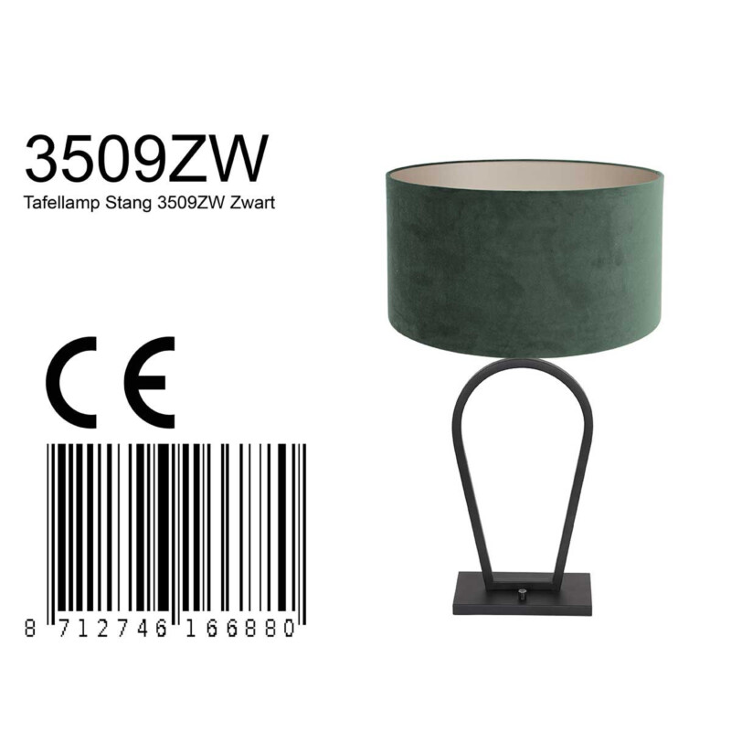 Lámpara de mesa negra de metal de moda Steinhauer Stang - Imagen 8
