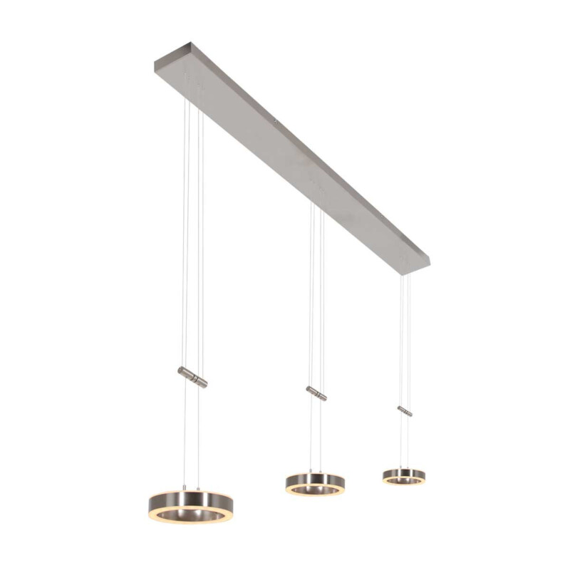 Lámpara techo 3 luces Steinhauer Piola acero y transparente - Imagen 9