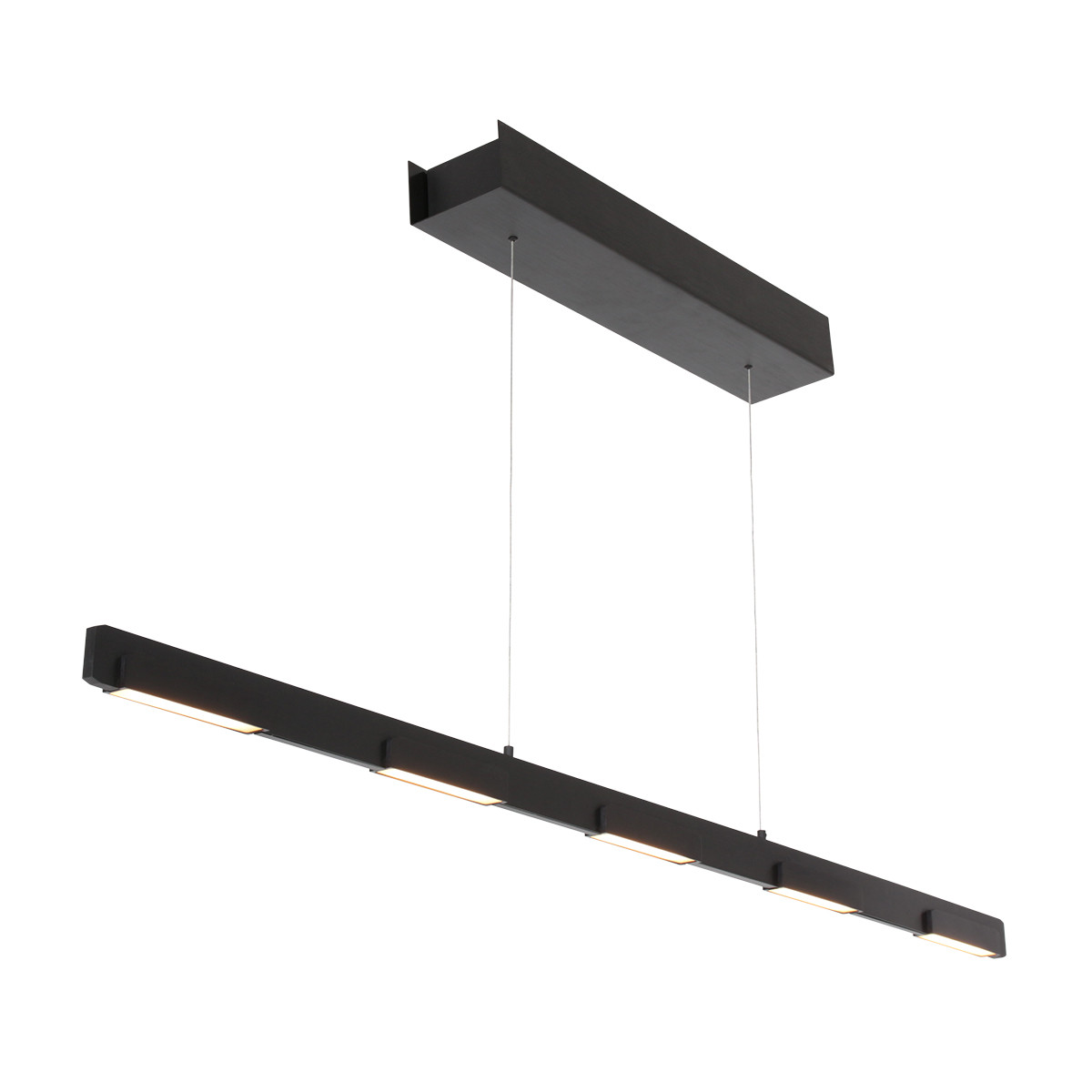 Lámpara techo 5 luces blanca Steinhauer Bloc transparente y negro