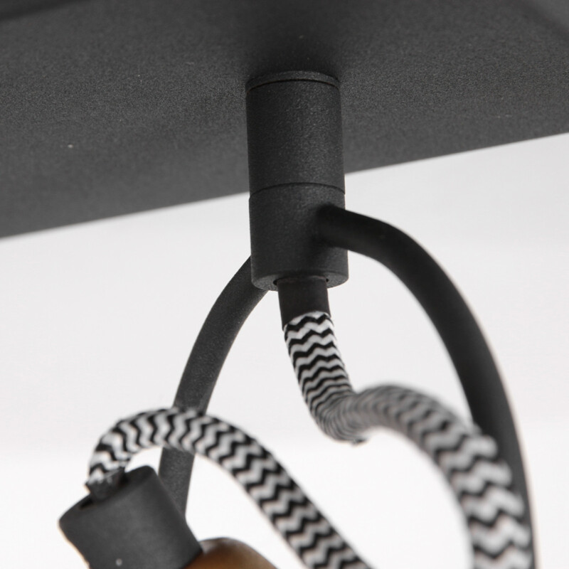 Aplique de pared industrial negra de dos luces ajustable Mexlite Nove - Imagen 10