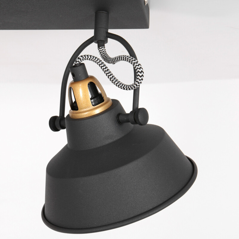 Aplique de pared industrial negra de dos luces ajustable Mexlite Nove - Imagen 14