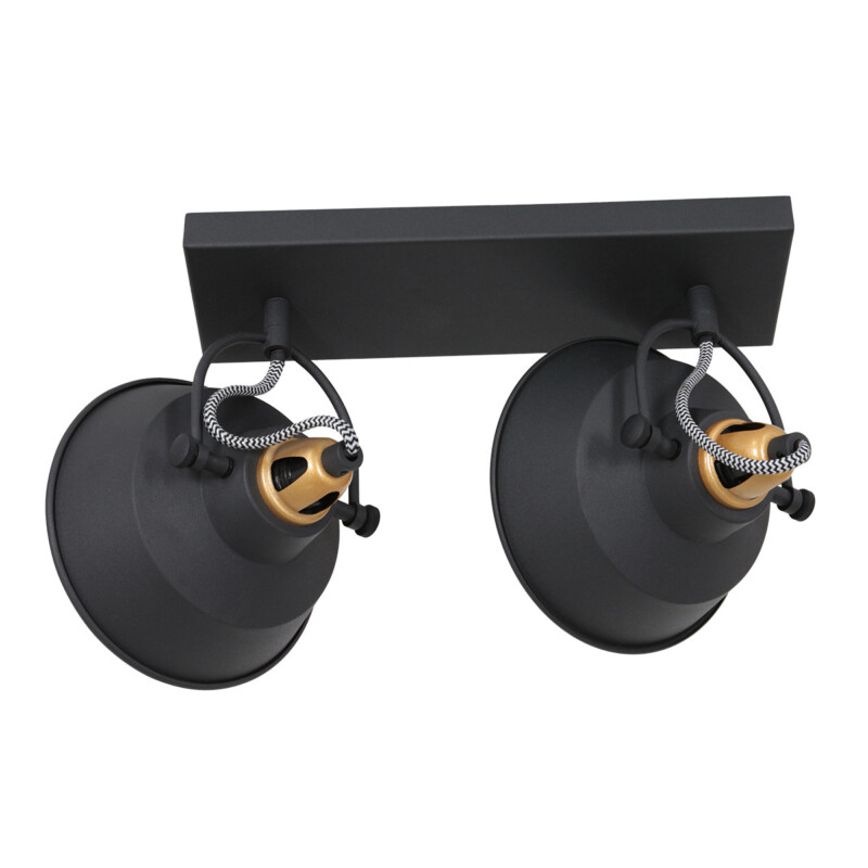 Aplique de pared industrial negra de dos luces ajustable Mexlite Nove - Imagen 15