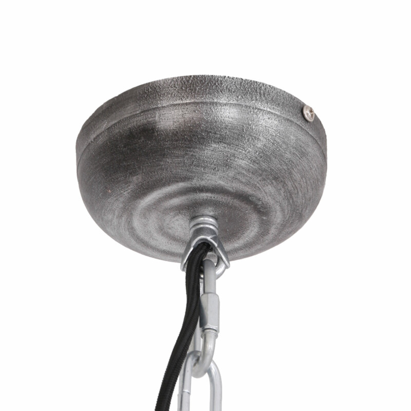 Lámpara colgante de metal y vidrio transparente industrial Steinhauer Bikkel - Imagen 11