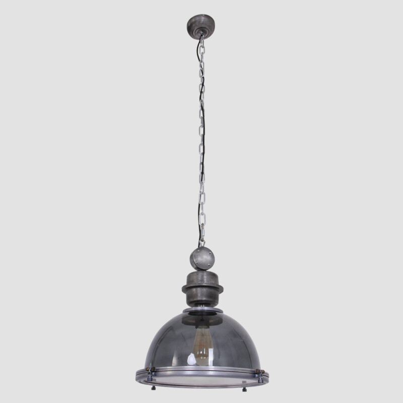 Lámpara colgante de metal y vidrio transparente industrial Steinhauer Bikkel - Imagen 13