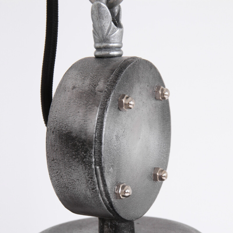 Lámpara colgante de metal y vidrio transparente industrial Steinhauer Bikkel - Imagen 7