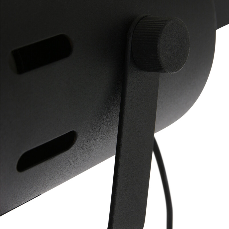 Lámpara de pie industrial de metal negro Mexlite Carree - Imagen 5