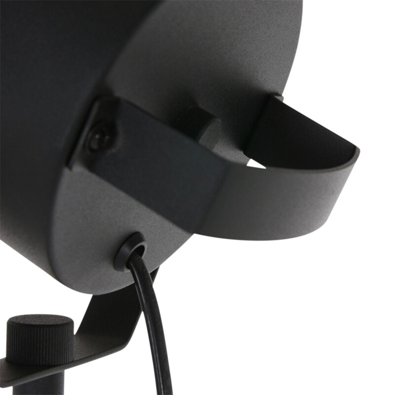 Lámpara de pie industrial de metal negro Mexlite Carree - Imagen 6
