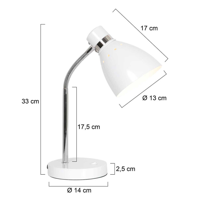 Moderna lámpara mesa blanca Steinhauer Spring - Imagen 6