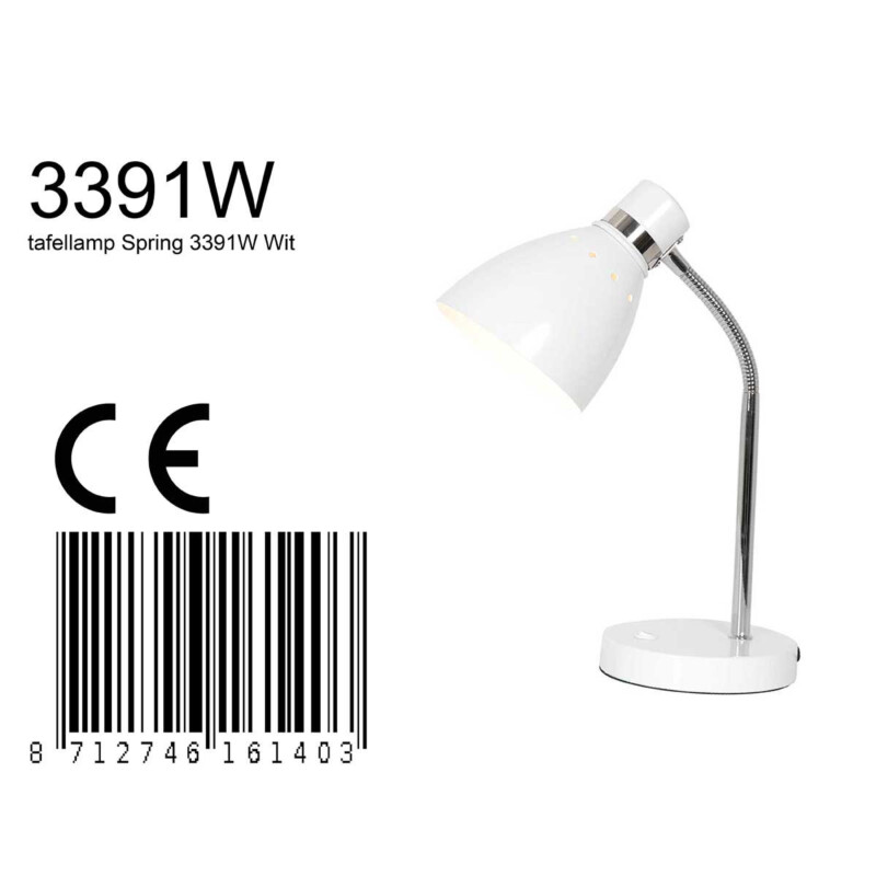 Moderna lámpara mesa blanca Steinhauer Spring - Imagen 7