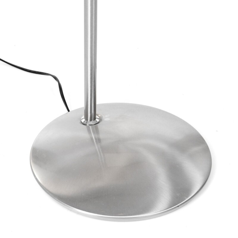 Moderna lámpara pie plateada Steinhauer Zenith led acero y blanco - Imagen 17