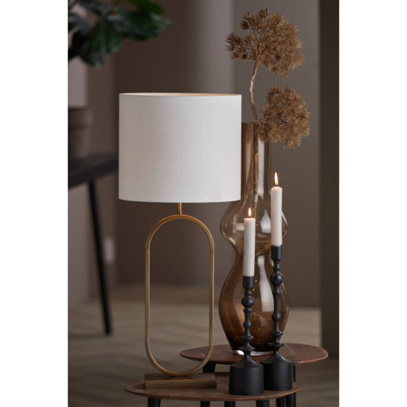 Pantalla de lámpara beige clara Light and Living Livigno - Imagen 3